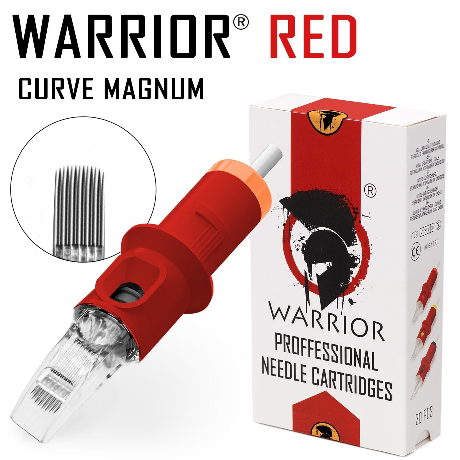 Cartucce Warrior Red por Tatuaggio Curve Magnum 