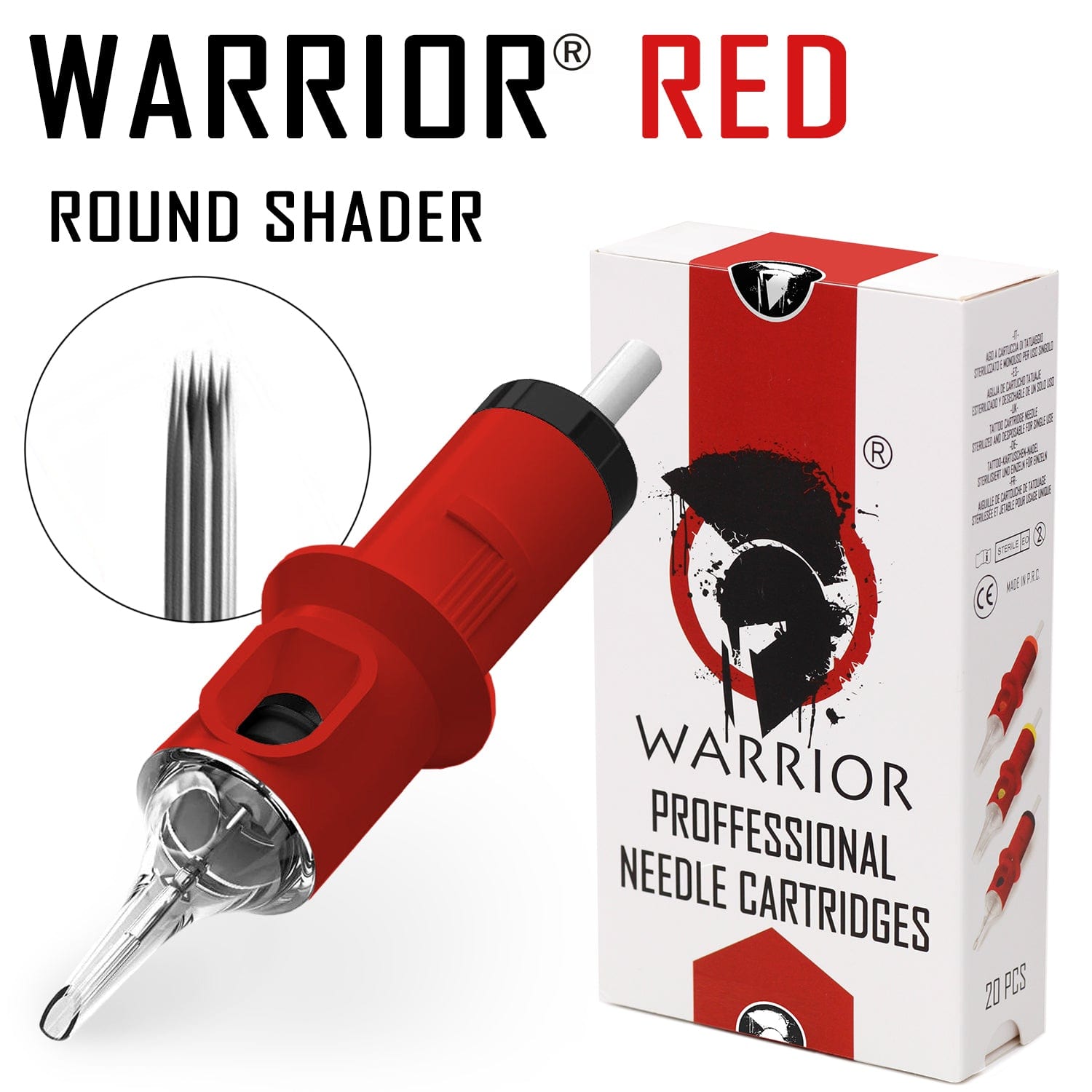 Shader redondo Warrior Red Cartucce Per Tatuaggio 